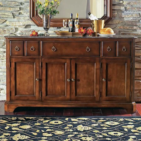 Brown St. Laurent Marble Stone Top Buffet