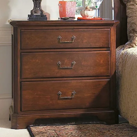 Three Drawer Wood Top Bachelor's Chest