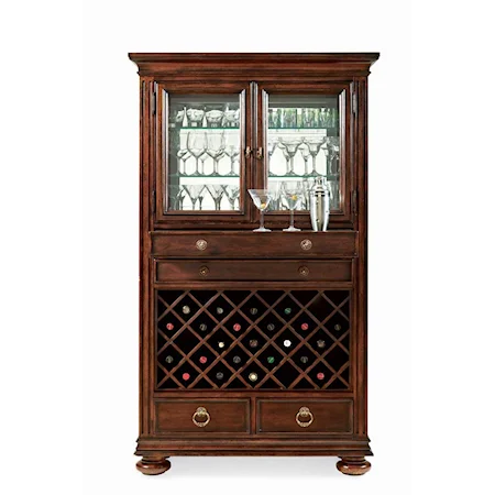 Wine Cabinet with Glassware Storage