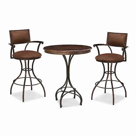 Pub Table and Two Bar Stools