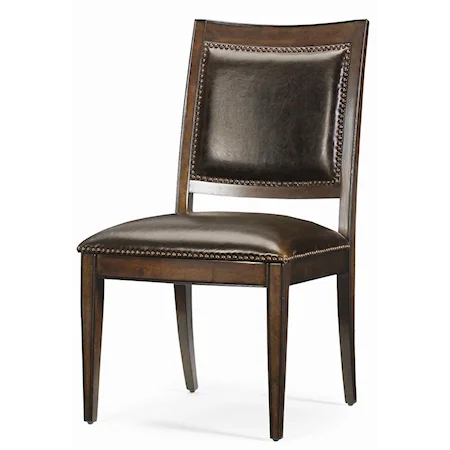 Leather Upholstered Side Chair