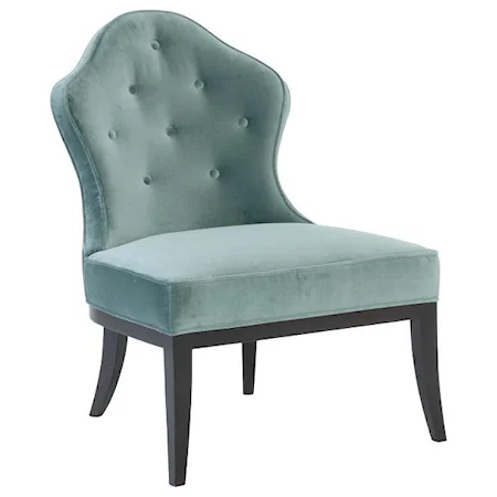 Transitional Chair with Button Tufting