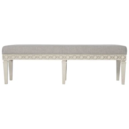 Transitional Accent Bench with Adjustable Glides