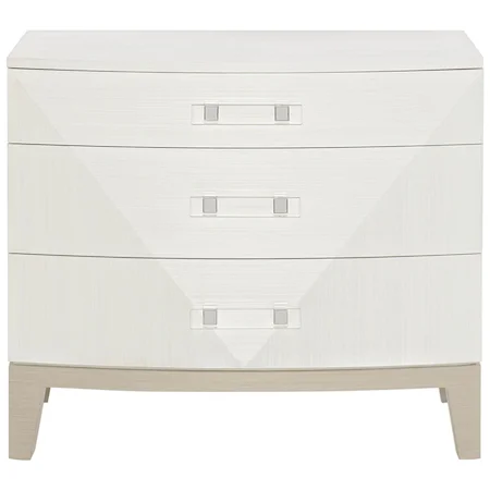 Contemporary Nightstand with 3 Drawers