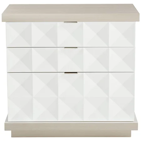 Contemporary Nightstand with 3 Drawers