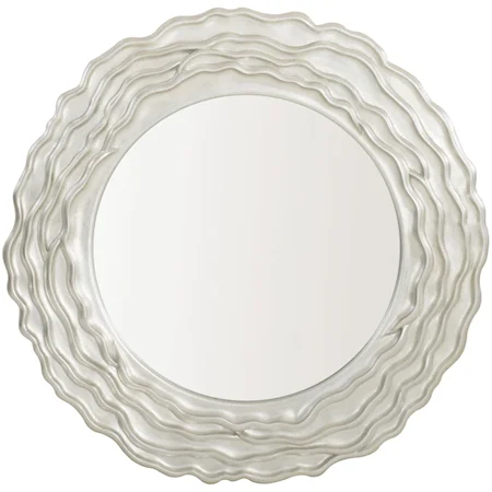 Round Mirror with Wood Frame