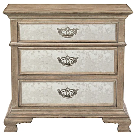 Bachelor's Chest with Antique Mirrored Drawer Fronts