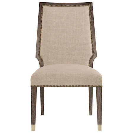 Upholstered Dining Side Chair with Nailhead Trim