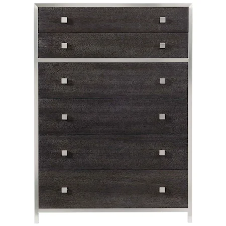 Contemporary 6 Drawer Tall Chest