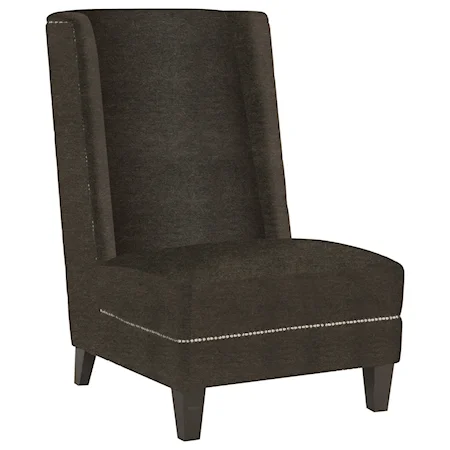 Upholstered Chair with Subtle Wing Back Design