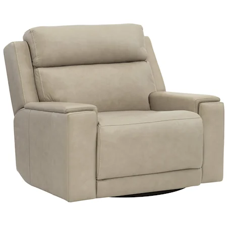 Contemporary Power Motion Glider Recliner with Power Tilt Headrest and USB Charging Port