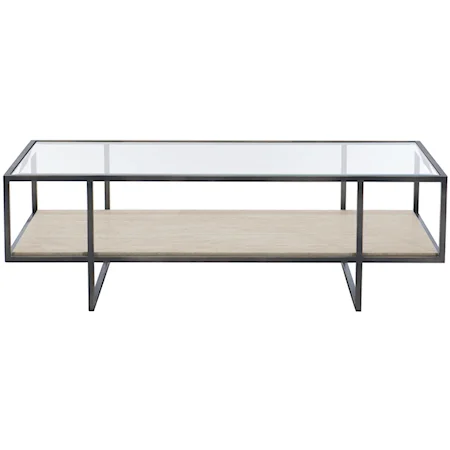 Contemporary Metal Rectangular Cocktail Table