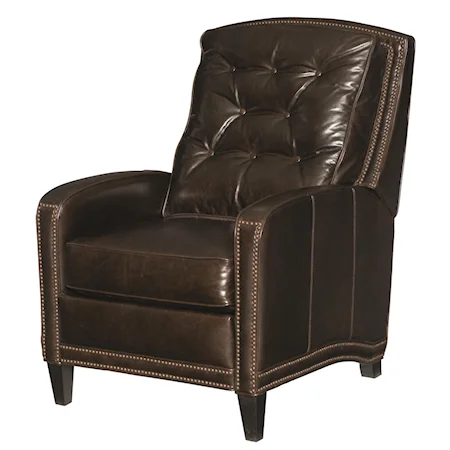 Transitional Style Recliner with Nailhead Accent