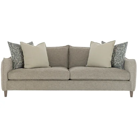 Contemporary Sofa with Comfort Luxe Feather Down Cushions