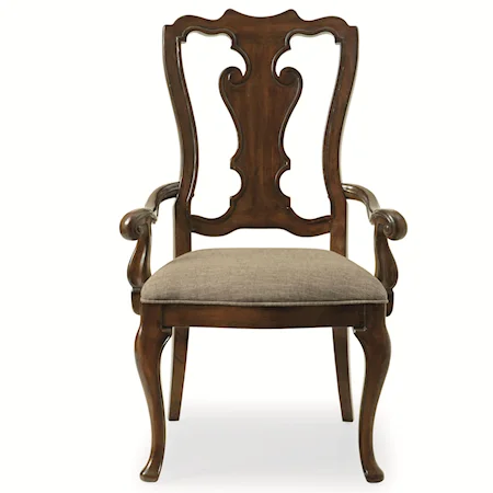 Arm Chair with Urn Splat Back