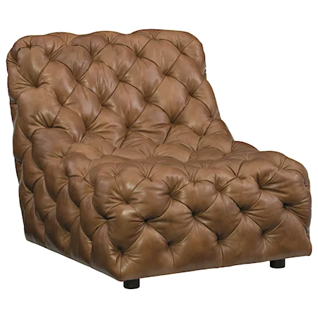 Armless Tufted Chair with Modern Design