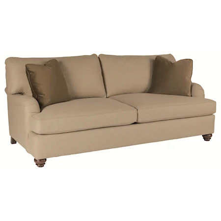 Classic Sleeper Sofa with Pleated Front Arms
