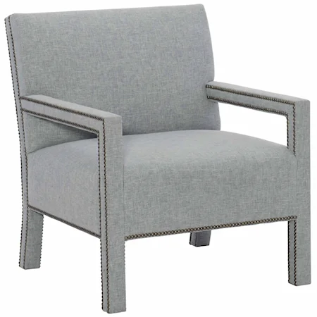 Transitional Upholstered Chair with Nailhead Trim