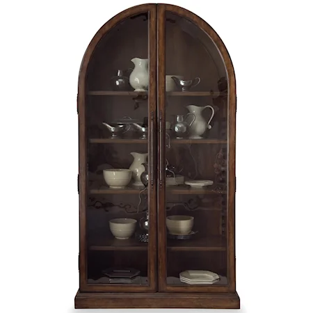 Curio with 2 Glass Doors and 3 Shelves