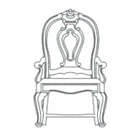 Carved Back Arm Chair