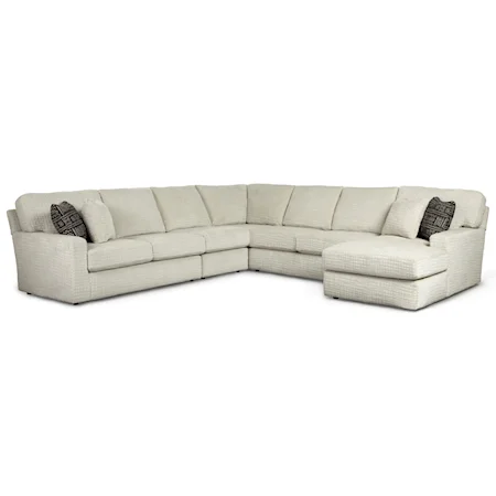 Casual 5 Piece Sectional Sofa with Built-In USB Port and RAF Chaise