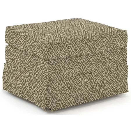 Customizable Ottoman with Skirted Base