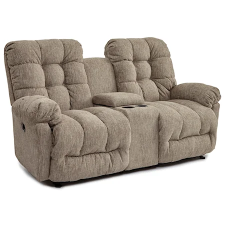 Power Space Saver Reclining Loveseat with Storage Console