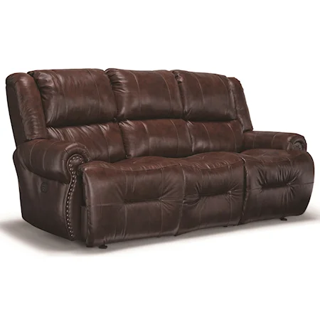 Power Space Saver Reclining Sofa with Drop Down Table and Cupholders