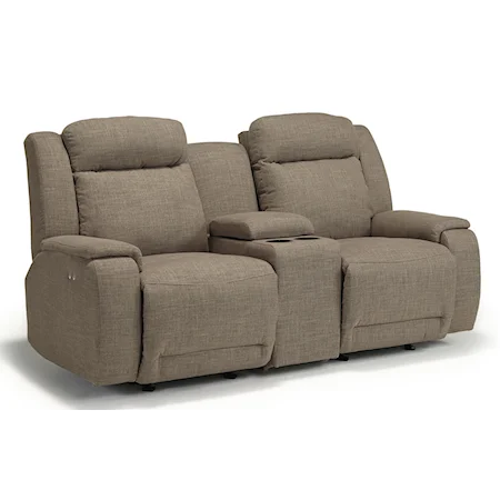 Power Rocking Reclining Loveseat with Cupholder and Storage Console