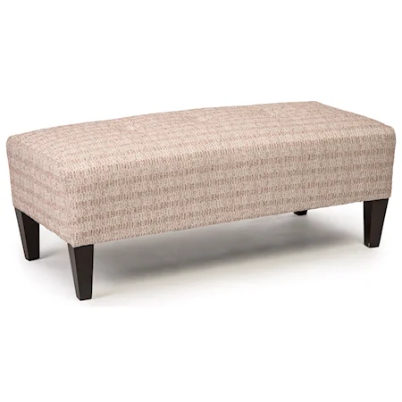 Casual Bench Style Cocktail Ottoman with Button Tufts