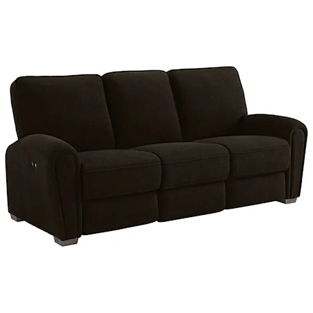 Casual Power Reclining Space Saver Sofa