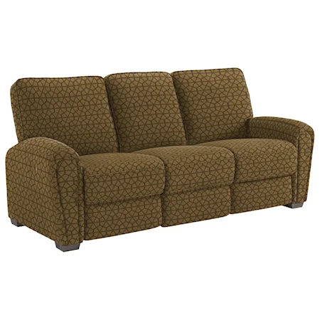 Casual Power Reclining Space Saver Sofa