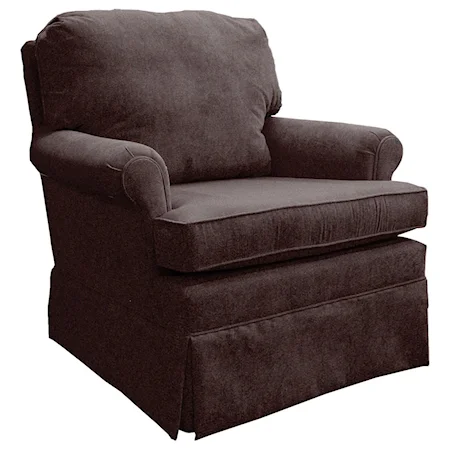 Traditional Swivel Glider Club Chair