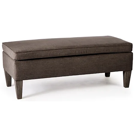 Casual Bench Style Cocktail Ottoman with Lift Top Storage