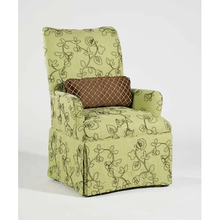 Upholstered Accent Chair with Skirt Base