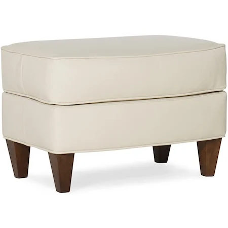 Contemporary Leather Ottoman