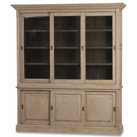 Hudson 88" Bookcase w/ 3 Sliding Doors