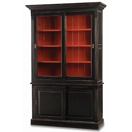 Hudson 88" Bookcase w/ 2 Sliding Doors