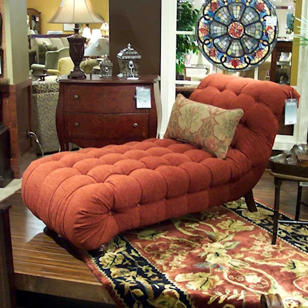 70" Traditional Button-Tufted Chaise