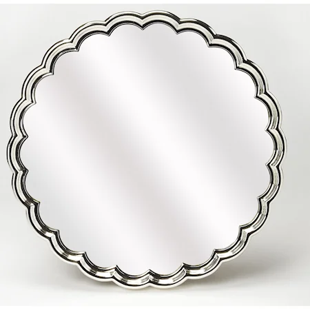 Moira Silver Scalloped Wall Mirror