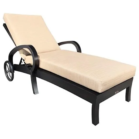 Chaise Lounge with Wheel Base