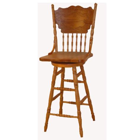 Oak pressed back bar new arrivals stools