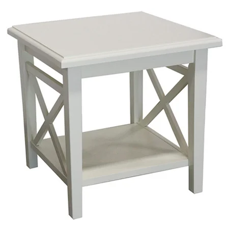 Cottage White Lamp Table