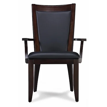 Contemporary Arm Chair with Upholstered Seat and Back