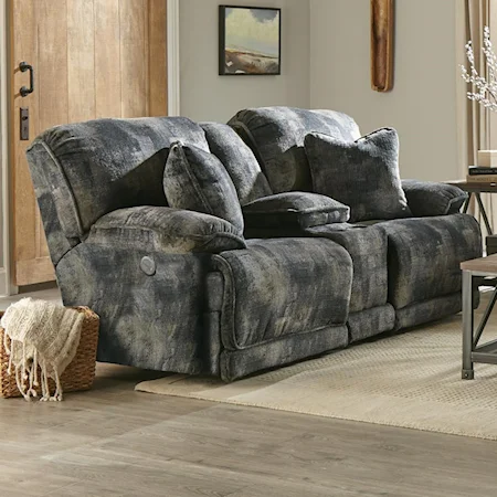 Reclining Console Loveseat with Storage and Cupholders