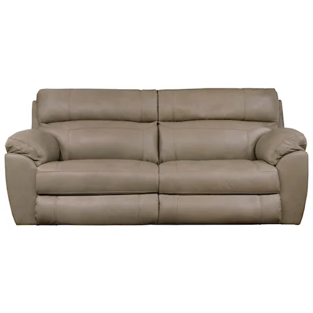 Leather Match Power Lay Flat Reclining Sofa