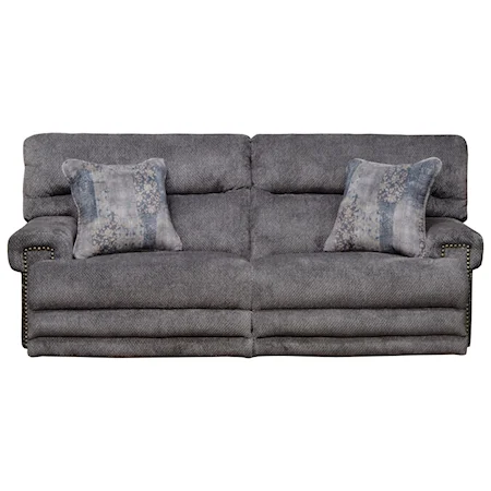 Power Headrest Power Lay Flat Reclining Sofa with Extended Leg Rest and USB Ports