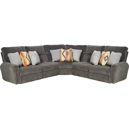 Reclining L-Shaped Sectional with Channel Back