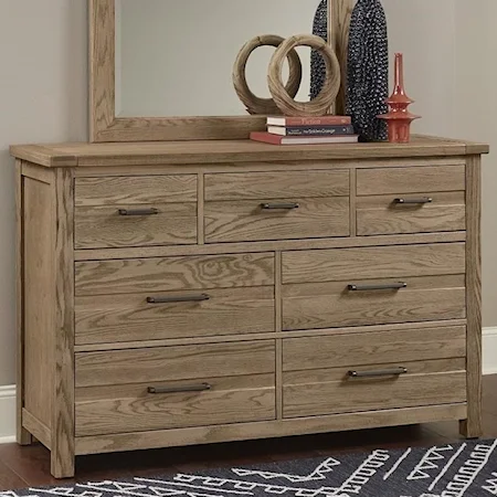 Transitional Solid Wood 7-Drawer Dresser