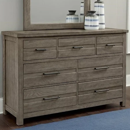 Transitional Solid Wood 7-Drawer Dresser